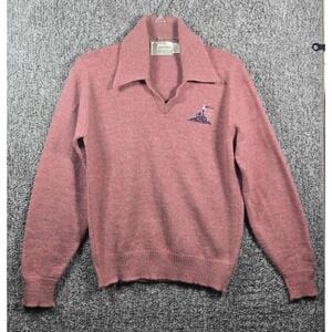 Vintage Kings Road Knitwear Sweater Pink Lighthouse Embroidered Womens Small -